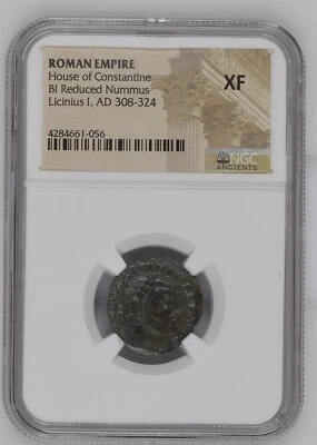 NGC XF Romano AE de Licinio I AD 308 - 324 "JOVI CONSERVATI" EXTREMADAMENTE FINO XF Foto 1 de 4