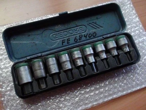 GEDORE  IN 19 Inbuss Nüsse Innensechskantnüsse 1/2", 9-tlg., 5 - 17 mm - GERMANY - Bild 1 von 14