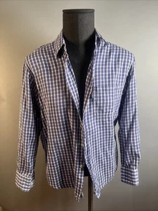 ERMENEGILDO ZEGNA Mens Yachting Shirt Small Navy Blue Striped Cotton - Picture 1 of 5