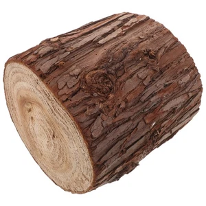 Natural Wood Stump Table: Natural Tree Trunk End Table - Rustic Wooden Vase - Picture 1 of 12