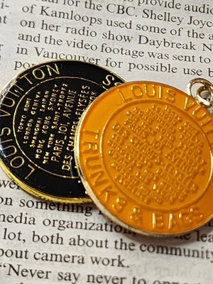 Louis Vuitton zipper pulls ORANGE Black -2 pcs - Image 1 of 2