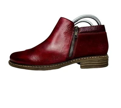Botas Chelsea Rieker para mujer Z4994 talla 8 EE. UU. 39 UE borgoña profundo doble cremallera Foto 1 de 4