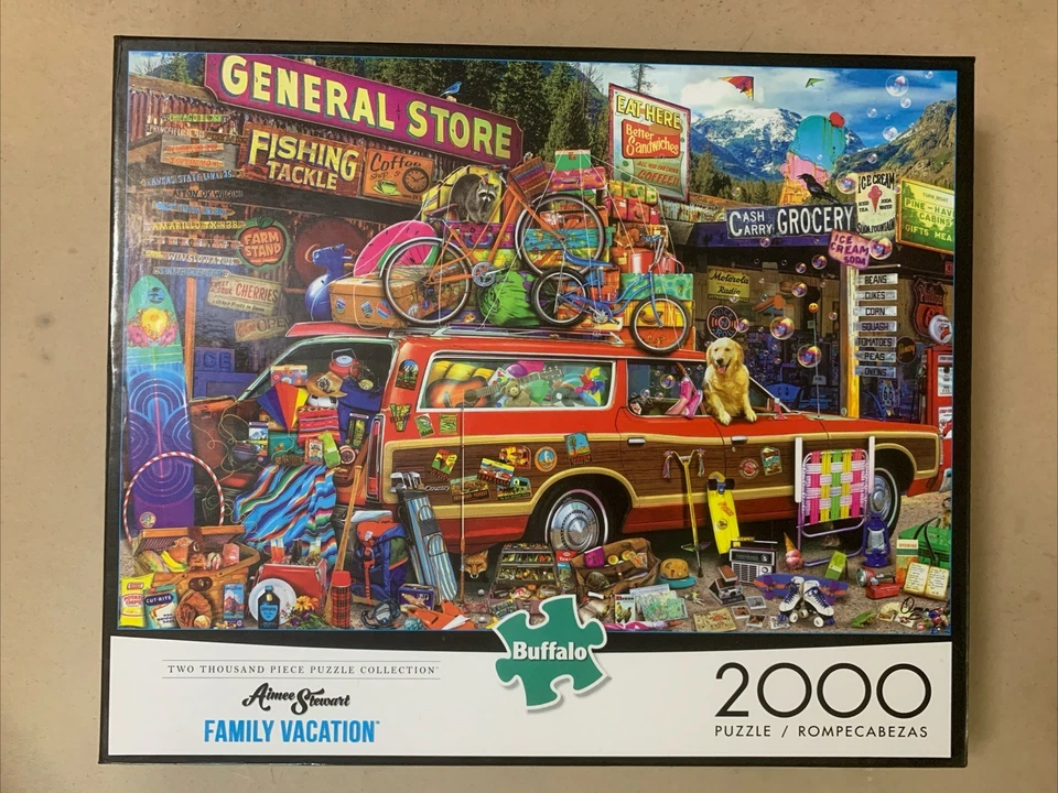 Aimee Stewart's Family Vacation 2000 件 拼图拼图,全新密封盒! — 第 1/1 张图片
