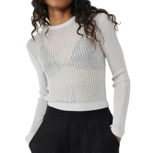 Free People Pullover grau H20 Rundhalspullover Small neu mit Etikett UVP 98 $ - Bild 1 von 6
