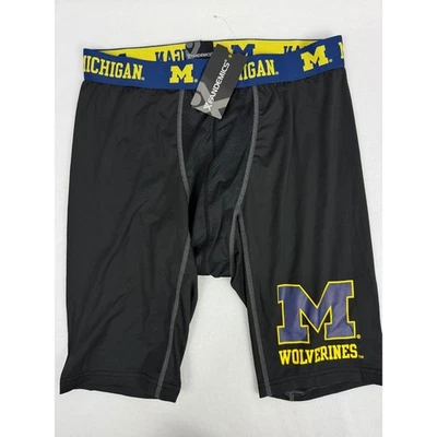 Michigan Wolverines Base Layer 9" Compression Shorts - Black NWT M - Image 1 of 4