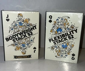 Lot of TWO Stack 52 Bodyweight Mega Pack & Flexibility Stack Exercise Cards - Picture 1 of 15