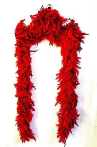 ROTE FEDER BOA STRING 6 FUSS LANG MODE KOSTÜM ACCESSOIRE HALSSCHAL - Bild 1 von 5