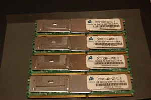 CORSAIR 4GB (4X1GB) CM72FB1024-667/EL PC2-5300F-555-11-B0-N0 - Picture 1 of 1