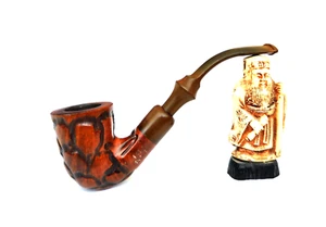 POLO DANISH ARMY MOUNT ROUGH CARVED BENT DUBLIN ESTATE PIPE - Picture 1 of 12