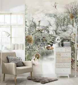 Papel pintado mural de pared 254x184cm decoración fotográfica grande naturaleza jardín japonés 3D - Imagen 1 de 7