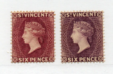Saint Vincent - SG# 52 & 57 MH      -      Lot 0822012 Cover
