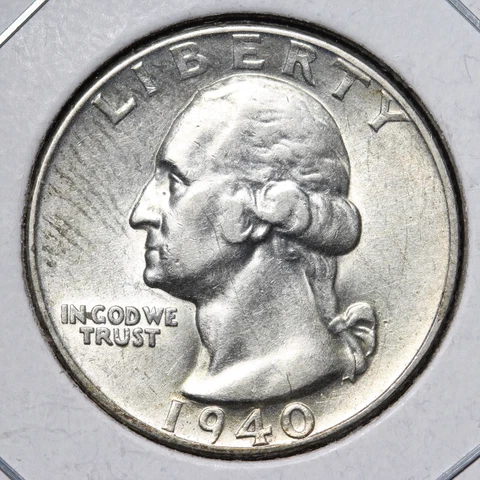 1940-D Washington Silver Quarter CHOICE BU *UNCIRCULATED* MS E356 RCNM Cover