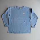 vtg Big Dog T Shirt Long Sleeve Cotton Blue XL Messed With The Wrong Dog