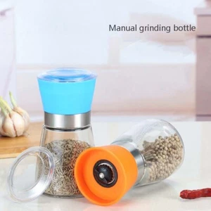 Coarse Salt Pepper Grinder Mill Glass Seasoning Bottle Multifunctional Home Tool - Picture 1 of 18