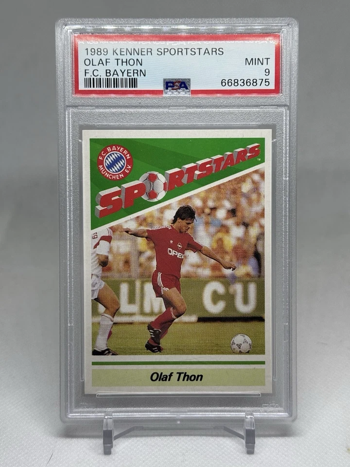 1989 Kenner Sportstars Olaf Thon FC Bayern Munich PSA 9 Pop 1 None Higher - Изображение 1 из 1