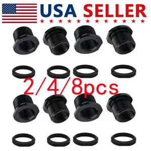 2/4/8Pack Aluminum alloy Thread Adapter 1/2x28 to 5/8x24 With 2 Crush Washer Kit - Picture 1 of 18