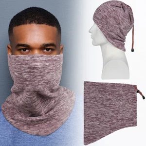 Polaina de cuello polar a prueba de viento media máscara facial invierno cálido bufanda de esquí para hombres mujeres - Imagen 1 de 21