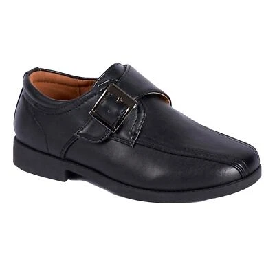 Zapatos de Colegio Negro Formal Hebilla Barra Antideslizante Sporty Trabajo Niño - Imagen 1 de 2