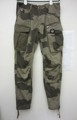 Pantalones de Senderismo G-Star RAW Rovic Cremallera 3D Carga Cónica Etiqueta 32x34 Peso Ligero Camuflaje Foto 1 de 4