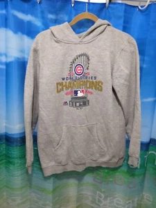 Chicago Cubs 2016 World Champions Gray Hoodie Sweatshirt Size XL A82 - Picture 1 of 4