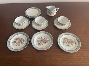 Noritake Childs Tea Set Vintage Lusterware 3 cups, 4 Saucers&plates, Creamer