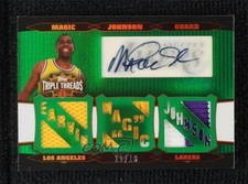 2006-07 Topps Triple Threads Relic Emerald /18 Magic Johnson #TTRA-84 Auto HOF