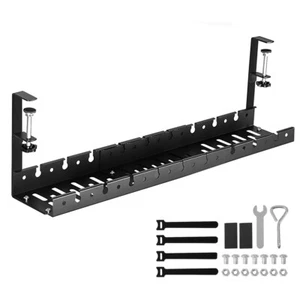 Under Desk Cable Management Tray Heavy Duty Cable Cord Organizer for Home Office - Bild 1 von 7