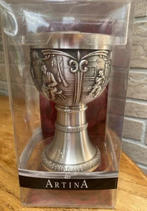 New Vintage SKS Zinn 95 % Pewter Goblet Marked Sommerabend Germany 5.5” - Picture 1 of 6