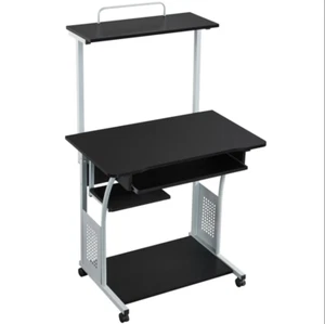 Rolling Computer Desk w/ Printer Shelf Laptop Writing Study Table Home Office - Picture 1 of 3
