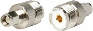 2 X UHF Female SO239 Socket to SMA Male Plug Adaptor Connector Coax Aerial - Picture 1 of 1