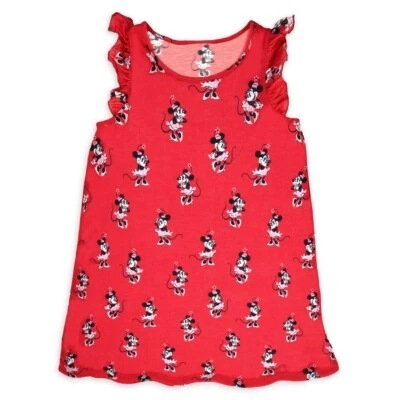 NUEVO CON ETIQUETAS Disney Store Rojo Minnie Mouse Camisón Munki Munki Niñas Grande 10/12 Foto 1 de 2