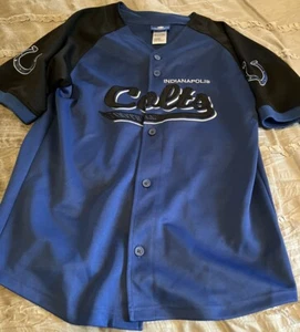 INDIANAPOLIS COLTS Football REEBOK Button Front Baseball Style Youth XL Jersey - Picture 1 of 3