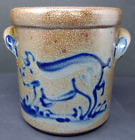 2012 Rowe Pottery Farm Collection 1 1/2 Pint Crock - Pig