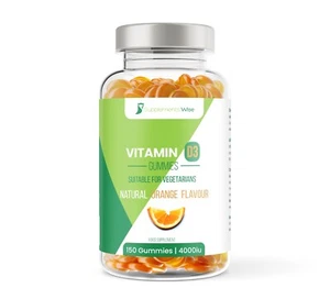 Vitamin D3 4000IE 150 Kaugummis natürlicher orangefarbener Geschmack hohe Stärke - Bild 1 von 8