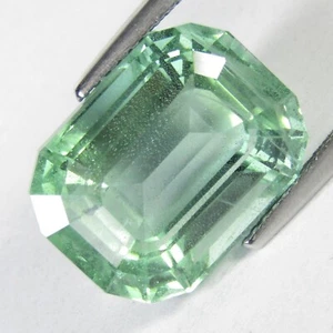 Piedra preciosa suelta de 8,30 quilates verde natural sin calentar berilo de moda corte esmeralda - Imagen 1 de 7