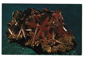 CROCOITE CRYSTALS Dundas Tasmania at LOST RIVER CAVERNS Hellertown PA Postcard - Picture 1 of 2