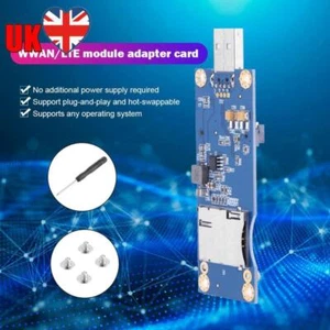 Mini PCI-E to USB Adapter+SIM Slot 6/8pin for WWAN LTE Desktop Computer Module - Afbeelding 1 van 7