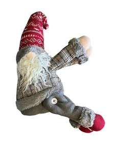 Set of 3 Hanging Gnome Decoration With Hook And Loop Hands And Feet - Picture 1 of 3