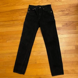 Vintage Levi's 505 Jeans Mens 28x32 Black Regular Straight Leg - Picture 1 of 7