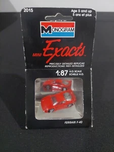 Monogram Mini Exacts Red Ferrari F-40 1:87 Scale HO - Picture 1 of 5