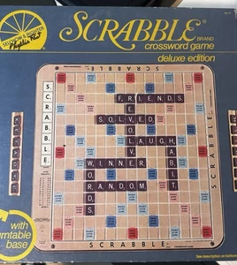 Vtg 1982 Scrabble Deluxe Edition With Turntable Complete Selchow & Righter USA - Picture 1 of 11