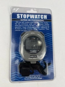 Ultrak 496 500 Lap Dual Split Memory Stopwatch - Grey New In Package - Picture 1 of 4