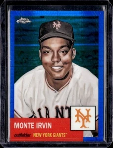 2022 Topps Chrome Platinum Anniversary #34 Monte Irvin Blue Prism Refractor - Picture 1 of 2