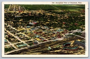 Postal de avión Cheyenne Wyoming vista de Cheyenne Wyoming - Imagen 1 de 2