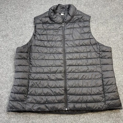 Chaleco Old Navy Mujer 3X Negro Acolchado Activo Aislado Cremallera Completa Ligero Plus Foto 1 de 4