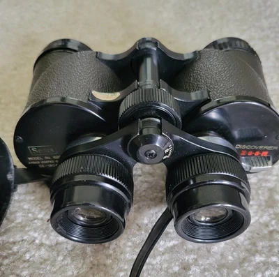 Vintage Sears Discoverer Binoculars Model 6203 6x12x30mm Zoom Coated Optics K11 - Image 1 of 4