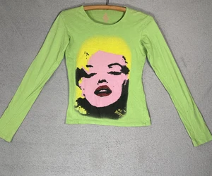 Camisa Betsey Johnson Mujer Talla S Marilyn Monroe Arte Pop Andy Warhol Artística Boho - Imagen 1 de 18