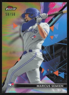 2021 Topps Finest Gold Refractor #84 Marcus Semien /50 Toronto Blue Jays - Image 1 of 2