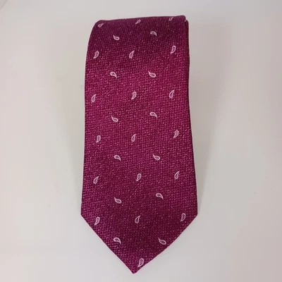 Corbata de seda Charles Tyrwhitt rosa cachemira texturizada para hombre 3,25"x59" Foto 1 de 4