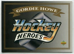 1992-93 Upper Deck Hockey Heroes Insert NNO Gordie Howe Detroit Red Wings -Cover - Picture 1 of 2
